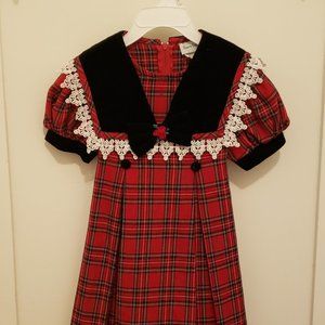 GIRLS RED PLAID HOLIDAY DRESS